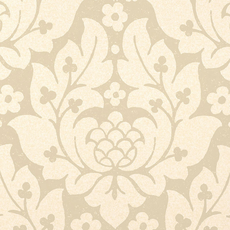 Papier peint damassé Fiore, Lin