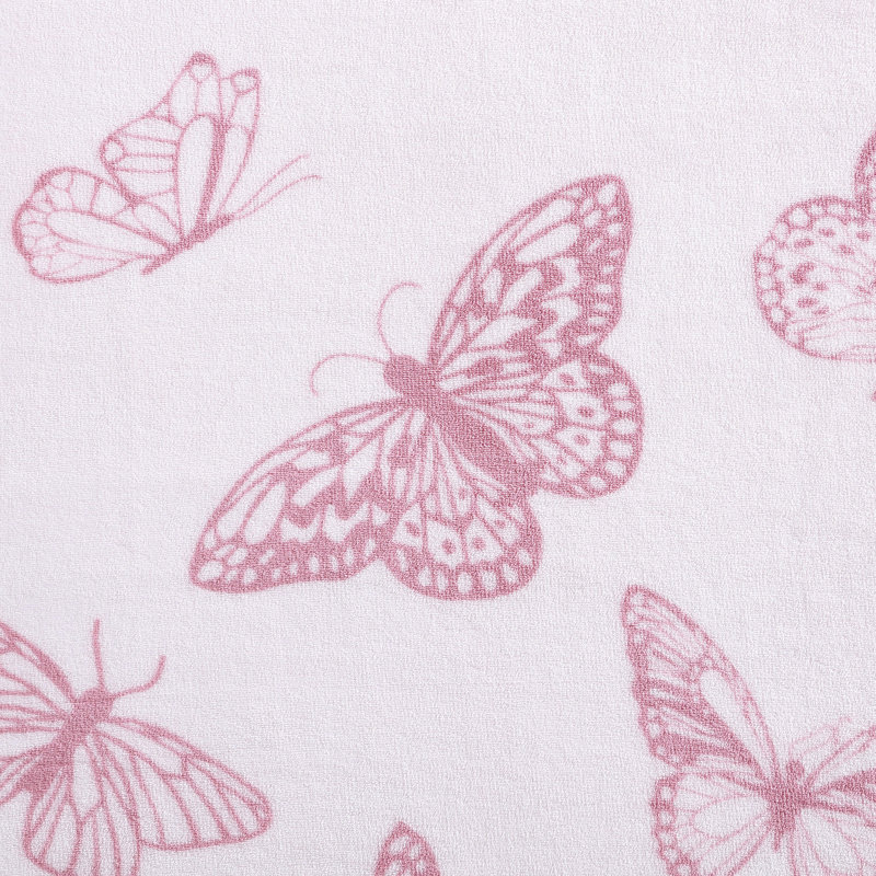 Polaire / microfibre, couverture en microfibre, Très grand lit, Malachite papillon rose