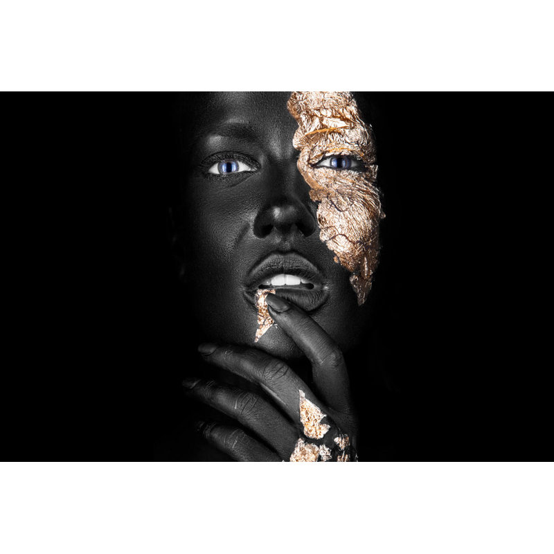 Noir Goldest - No Frame Rectangle Print, Unframed, 80cm H x 120cm W x 10cm D