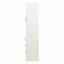 Grande armoire de rangement fonctionnelle 70,87 "avec portes en verre, 3 tiroirs
