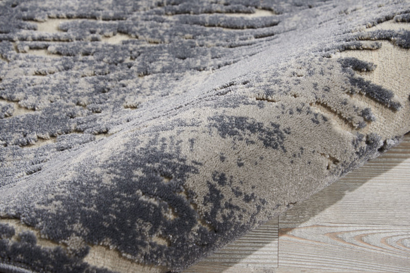 Gleam Area Rug in Slate Gray/Ivory, Rectangle 5'3" x 7'3"
