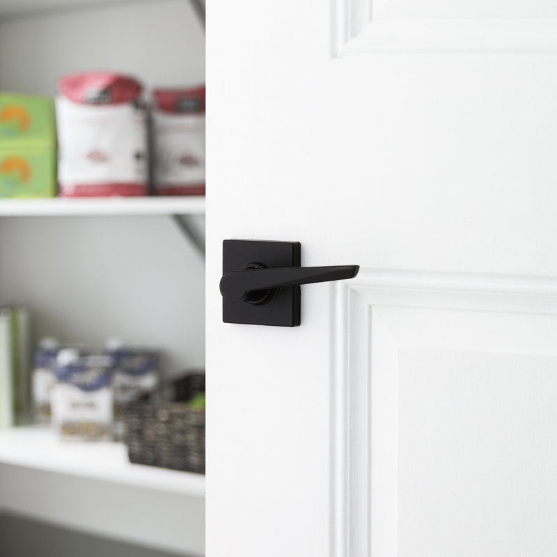 Faux levier de porte simple Tristan avec rosette Tristan, Noir mat