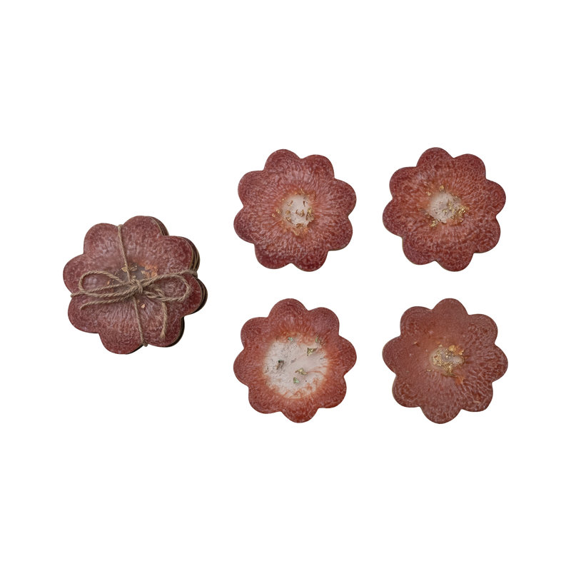 Sous-verres en résine marbrée