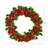 Poinsettia and Variegated Holly Christmas Wreath-2141110317
