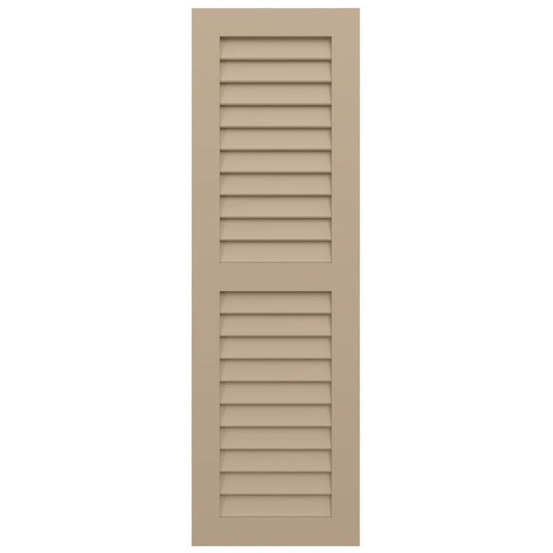 Deux volets à persiennes égales EnduraCore Composite, 18"W, Avec une couche d'apprêt, H 75 po