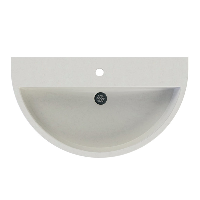 Kurve 30'' L Bathroom Sink, Beach, Matte Black, Single Hole Faucet