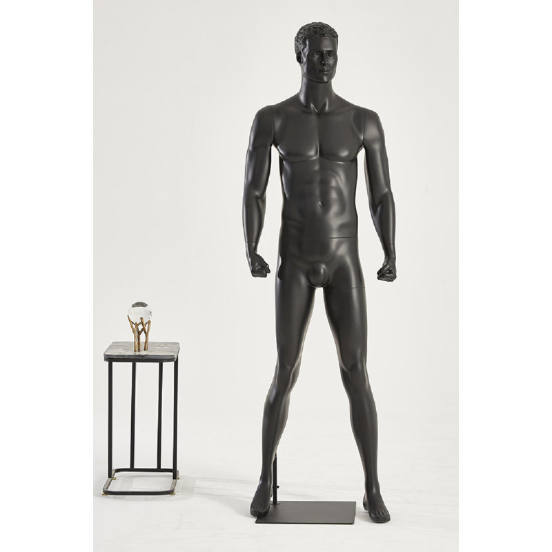 Heraclio People Statue, Black