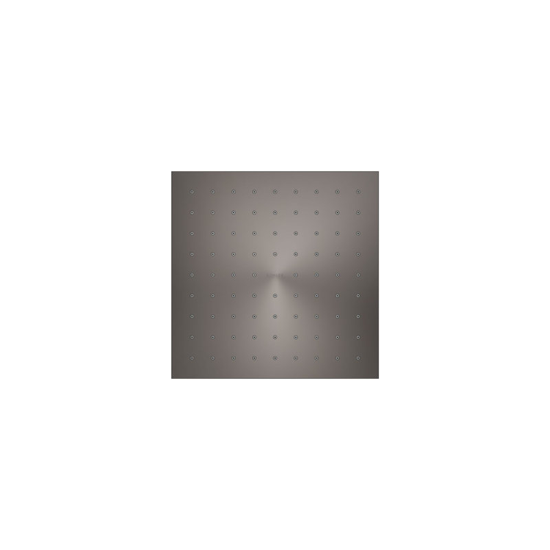 Contemporary Rain Shower Head, Vibrant Titanium, 1.75 GPM, Square