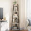 160 H × 35 W Corner Shelf Unit，Modern Ladder Shelving Unit-743714942