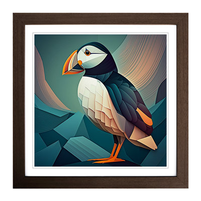 Puffin Deco - Single Picture Frame Print on Wood