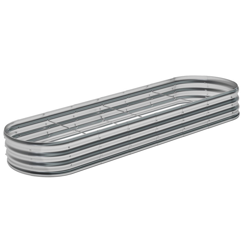 Ensemble de lit de jardin surélevé galvanisé, H 12 po x l 24 po x P 96 po