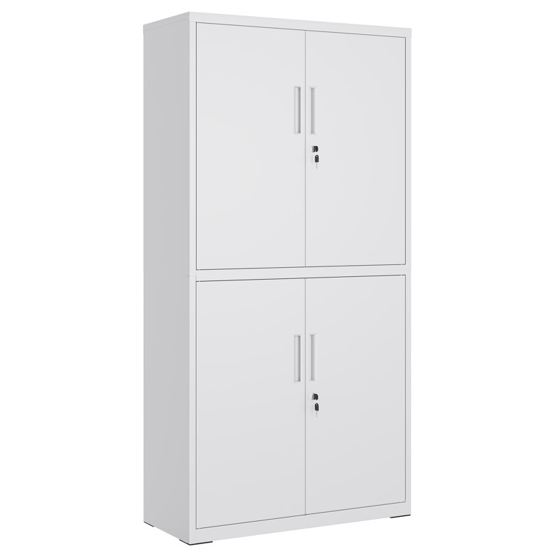 Metal Storage Cabinet, Matte Grey