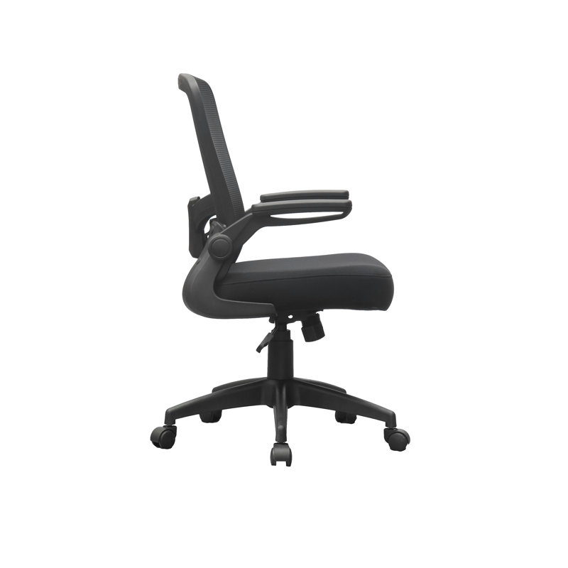 Black Mesh High-Back Swivel Task Chair with Adjustable Arms