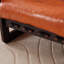Fauteuil d'appoint simple avec accoudoirs amovibles, siège moderne en cuir ciré à l'huile orange brûlé-1994001359