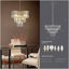 Lustre en cristal de luxe à 3 niveaux de 20 po, luminaire suspendu à cadre doré 7 lumières, éclairage de plafond élégant pour le salon, la salle à manger, la chambre à coucher (sans ampoules)