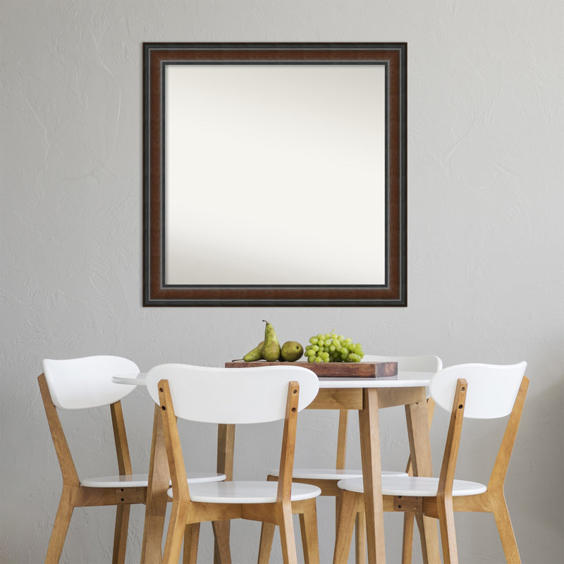 Miroir d'appoint mural en plastique Churchton, 32 po x 32 po