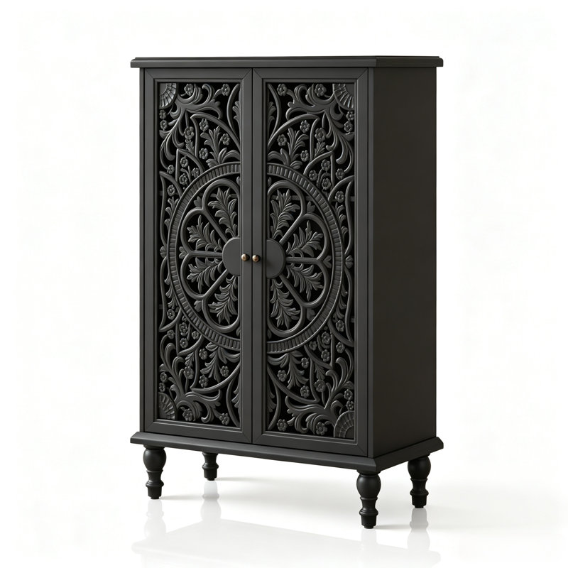 Armoire de rangement Farmhouse, Noir