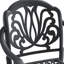 6 pièces de chaise de patio en fonte d'aluminium, structure noire, coussins bruns, fonte traditionnelle pour un look élégant, résistant aux intempéries et au revêtement, 6 pièces larges et empilables avec structure