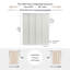 Rail coulissant ajustable Sharmaine Tailored-Weave pour portes-fenêtres et cloisons, 45,8"-86" L x 96" H, texture organique recoupable, Cirrus (semi-transparent)