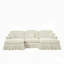 Élégant canapé Mid-Century 3 places avec 2 repose-pieds-1685766656