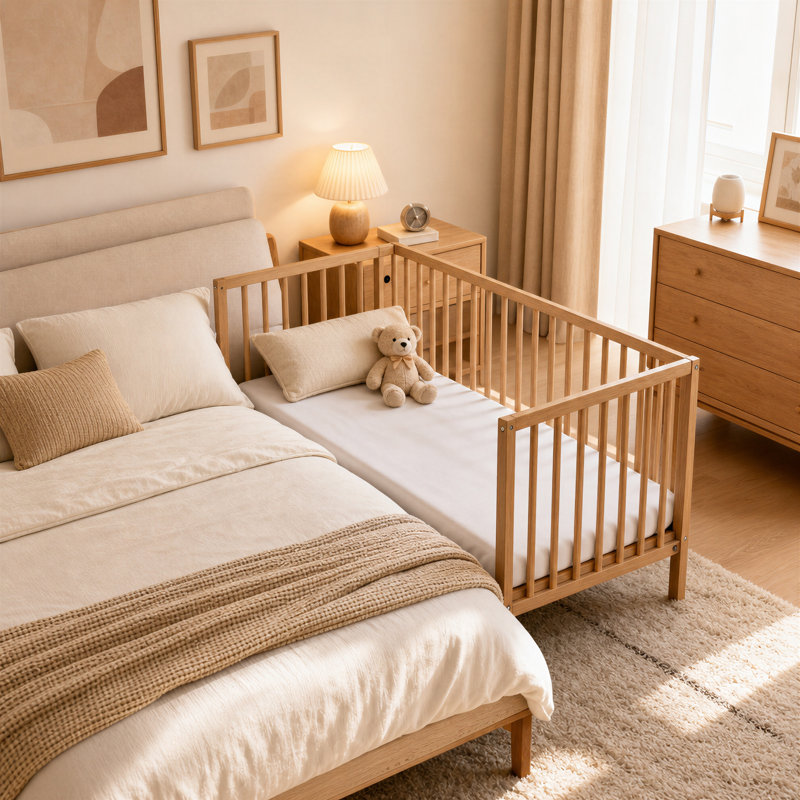 3 Cot Bed, Natural Wood