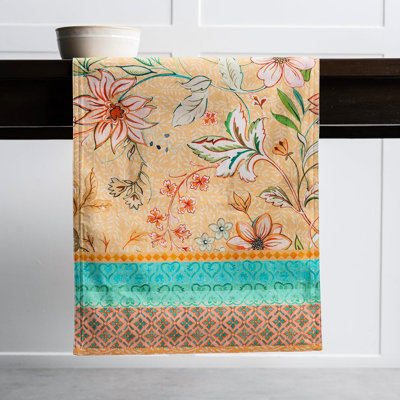 Cotton Table Runner – Peach – 100% Cotton, Double Layer, 108" Long, Decorative For Home, Kitchen, Dining, Party, Wedding & Bridal Shower, Spring & Summer