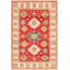 Tapis rouge foncé Malechi Gazni 6 pi 7 po x 9 pi 11 po