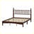 Queen Size Wood Platform Bed with Gourd Shaped Headboard,Retro Style Platform Bed with Wooden Slat Support-505280984