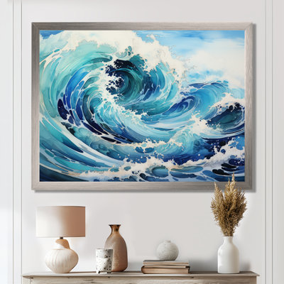 Blue Wave Ocean Storm - Ocean Wall Art