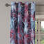 Rideau à œillets à motif floral rouge Barrel Studio 50 po x 108 po Red Barrel-1237523832