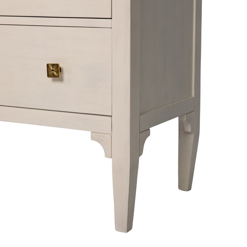 Zion Solid Wood 2 - Drawer Accent Chest, Antique White