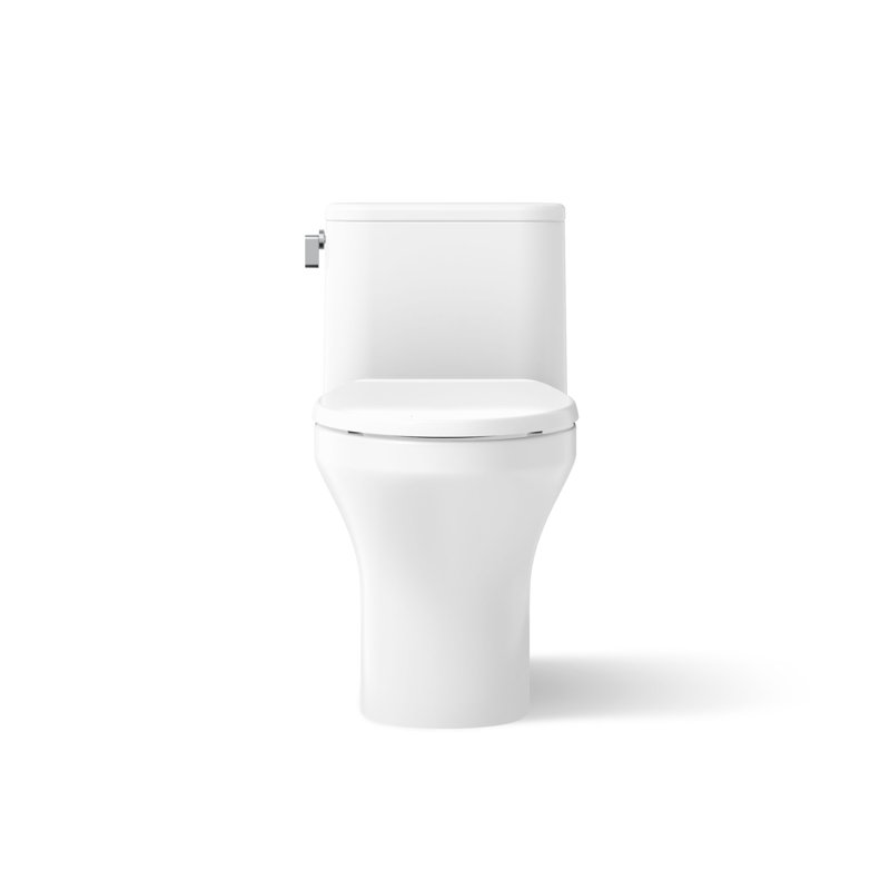 Toilette allongée compacte une pièce avec siphon à jupe Spacité, 1,28 gallon par pouce carré