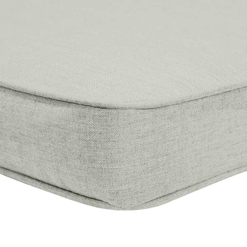 Indoor/Outdoor Sunbrella® Seat Cushion, Canvas Granite Sunbrella® Canvas, 65" W x 18" D