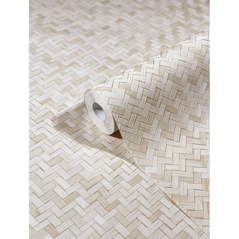 Rouleau de papier peint texturé L 33 pi x l 21 po Jomari, Beige