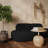 Chrisshawn Black Boucle Sofa