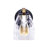 Light Wall Sconce with Hammered Glass Shade, 3-Stage Touch Dimmer and Dual-Tone Arm