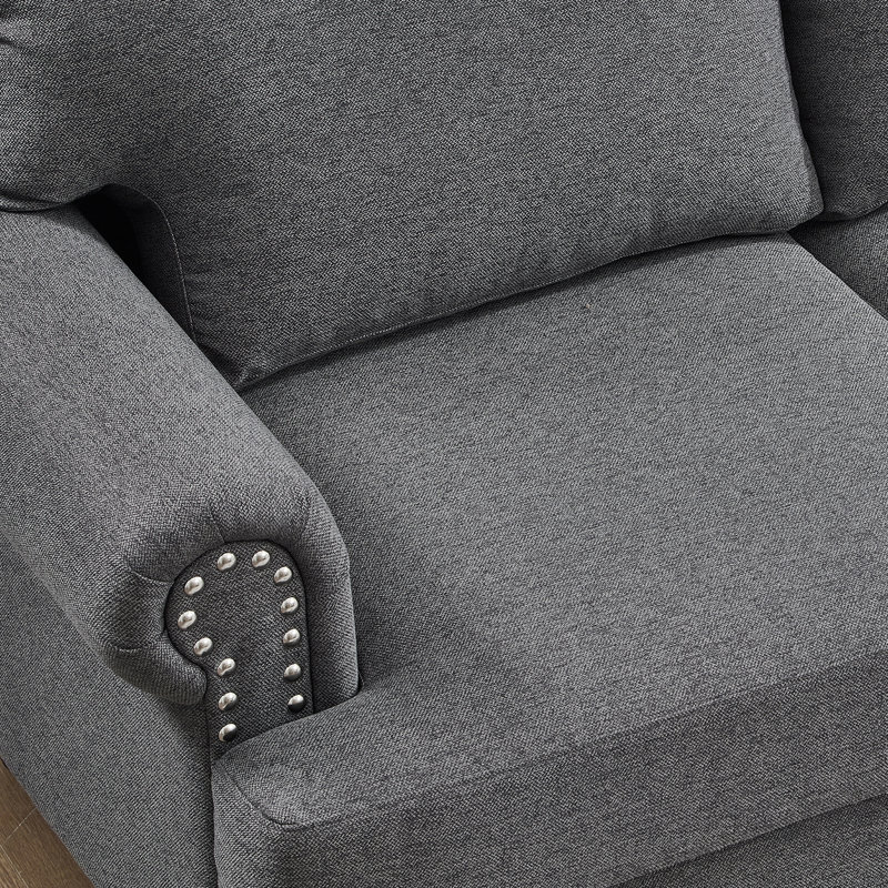 Canapé en tissu Classic Design, Gris
