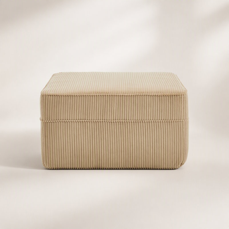 Canapé ottoman luxueux en velours côtelé, sans assemblage requis, ultra-doux et spacieux pour un confort optimal, Tanné