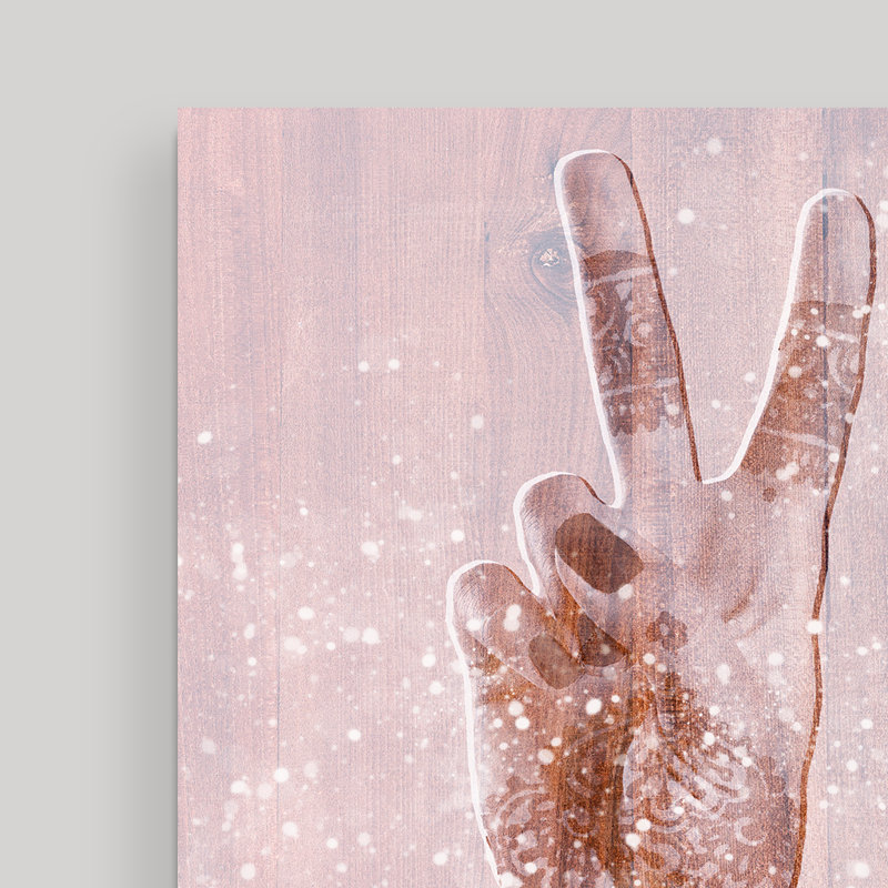 «Peace and Namaste» par Olivia Rose - impression sur toile 2 pièces, H 40 po x l 60 po, Toile tendue, Sans cadre