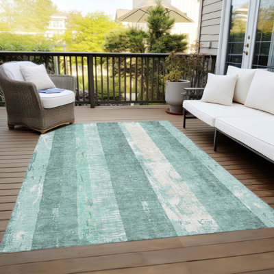 Tapis intérieur / extérieur lavable à la machine Cinead ACN1689 Seafoam