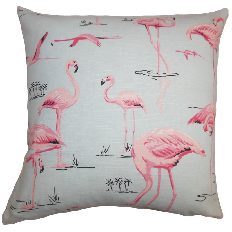 Housse de coussin Qusay, 20 po x 20 po, Bleu ciel