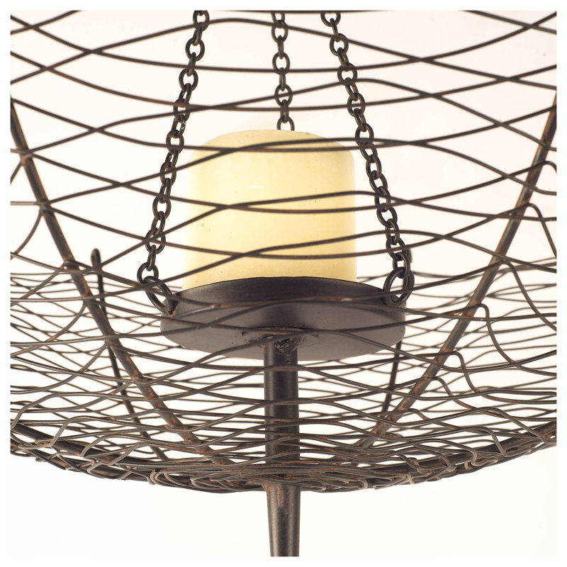 Metal Hanging Lantern, 31" H x 31" W x 13" D