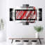 Red Geometric Abstraction - 5 Piece No Frame Print on Canvas-134469935