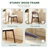 Set Of 4 Dining Table Set, Modern 44.8" Round Engineered Stone Dining Table With 4 Upholstered Dining Chairs