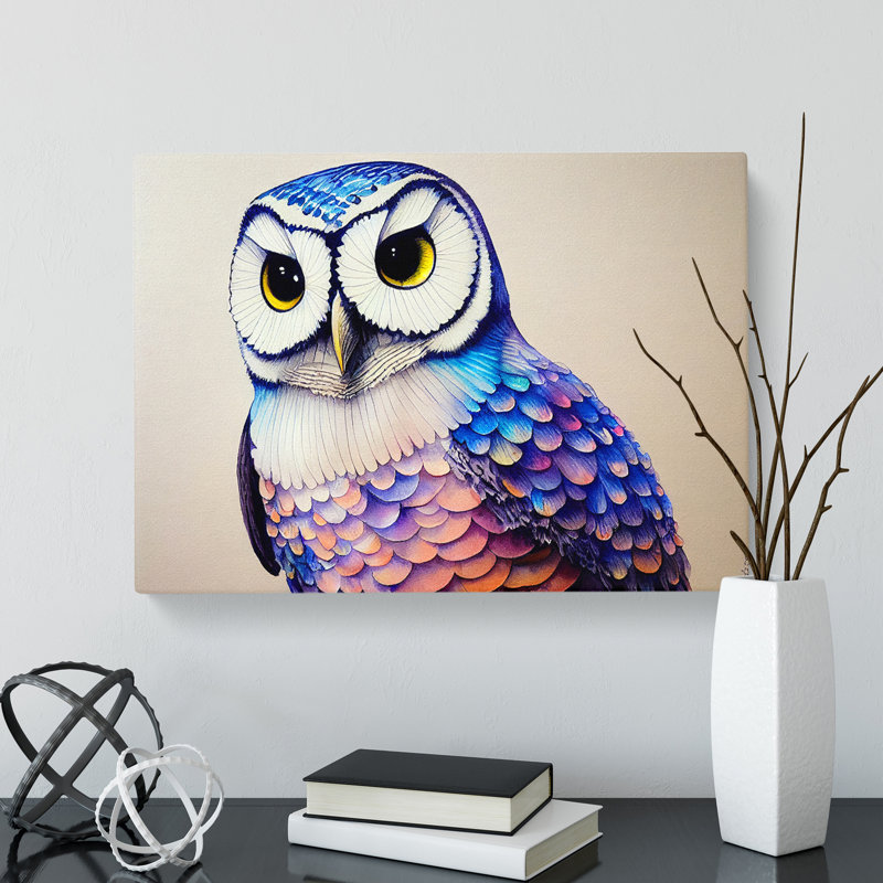 Barn Owl - Wrapped Canvas Print, 35cm H x 50cm W x 3cm D