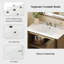 Meuble-lavabo de salle de bain rétro 30 po avec lavabo en céramique