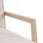 Ensemble de 2 chaises de salle à manger rembourrées avec accoudoirs, tissu beige et structure en bois d'hévéa naturel-515688814