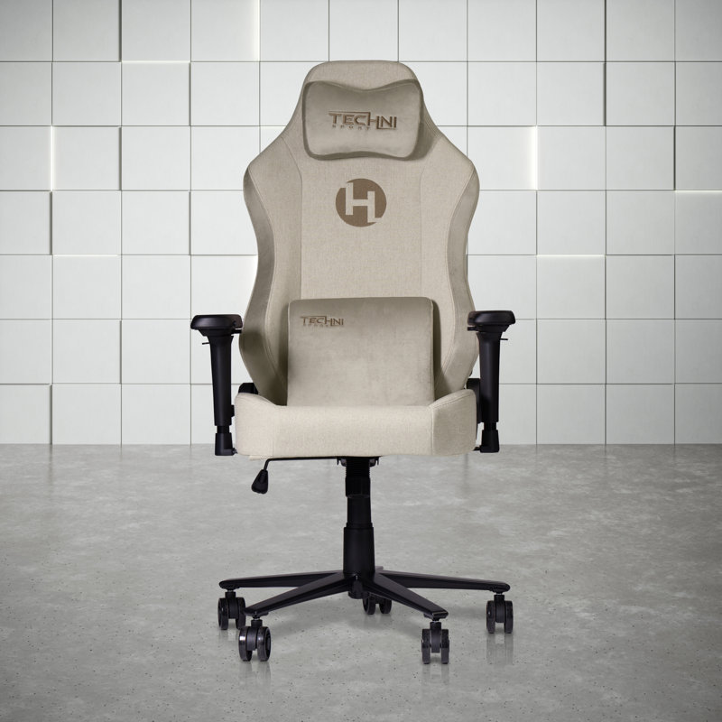Techni Sport TSF65C Fabric Memory Foam Gaming Chair –, Beige