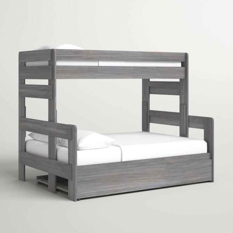 Irma Twin over Full Solid Wood Standard Bunk Bed with Trundle(Incomplete Box 1 Of 2)