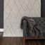 Tapis géométrique fait à la main gris-57746996